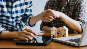 real estate agents closing a deal